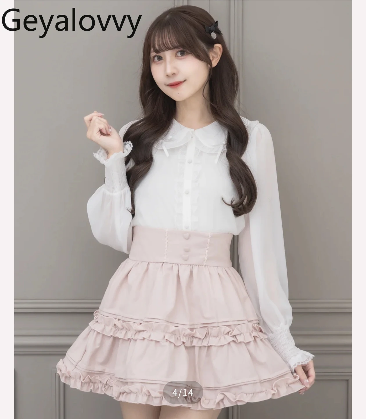 Oryginalne, słodkie i urocze damskie bluzki w stylu japońskim, z koronkowymi wstawkami, koszula z długim rękawem, elegancka bluzka na wiosnę i jesień, Camisa Feminina