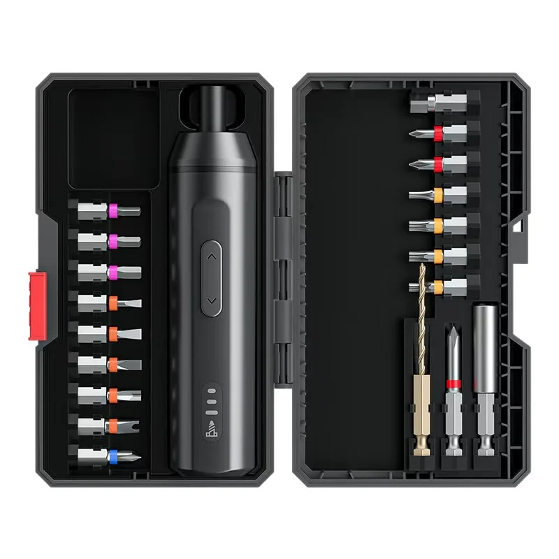Rechargeable Electric Screwdriver Set, Multifunctional Mini Electric Driver, Portable Household Power Tool Combo Kit.