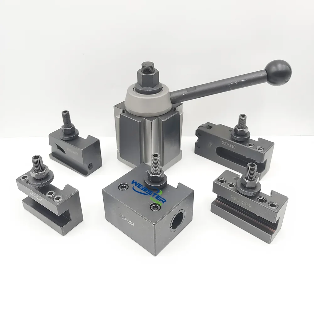 

Wedge Type Turret DA 17"-48" Swing 251-555 6pcs Quick Change Tool Post Holder Set For Lathe