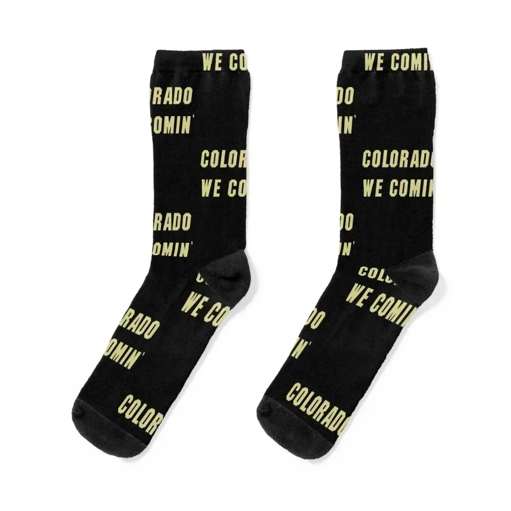 Colorado We Coming Socks bright garter fashionable gift Woman Socks Men's