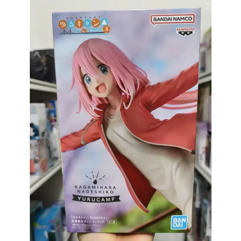 

In Stock Original BANPRESTO Yuru Camp Kagamihara Nadeshiko 24cm PVC Anime Figure Toy Gift Ornament