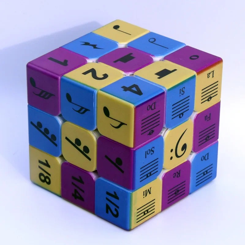 3x3x3 Magic Cube Map Music Element Magic Cube Children Adult Gift Puzzle Pressurized Toys