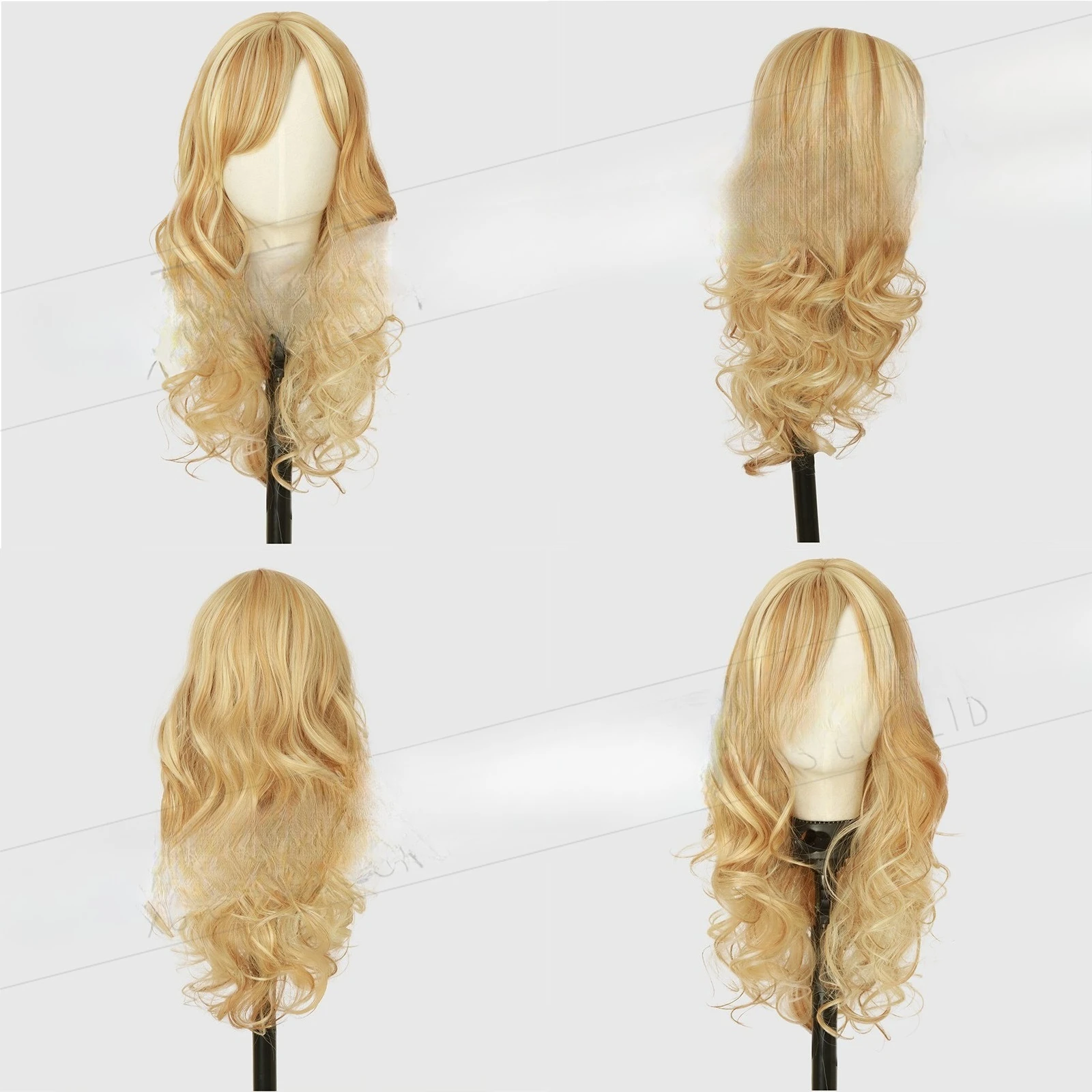 

Парик Женский головной убор Пушистые длинные вьющиеся волосы Головные уборы из химического волокна Высокотемпературный шелковый парик