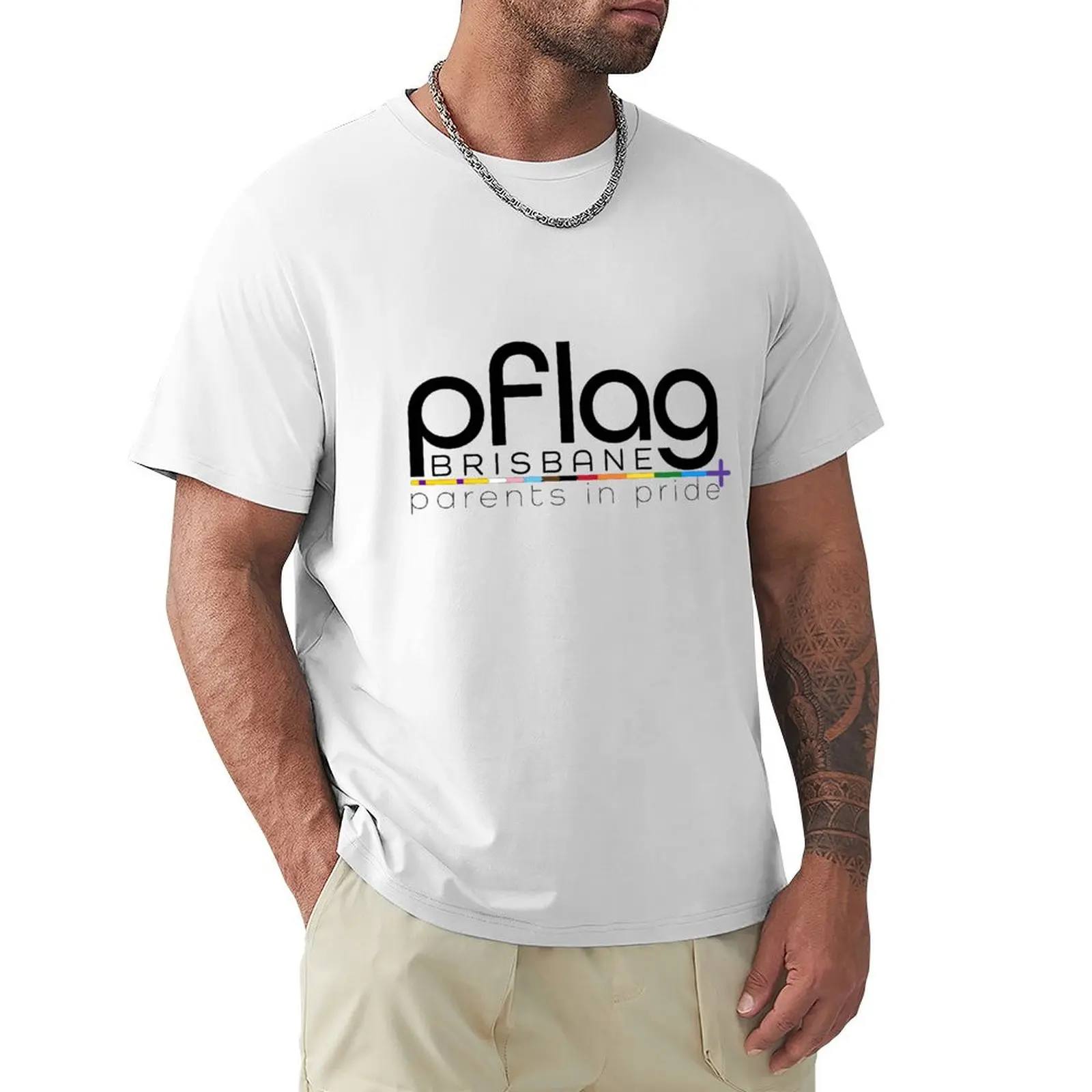 

PFLAG BRISBANE LOGO T-shirt sports fans customs design your own plain white t shirts men