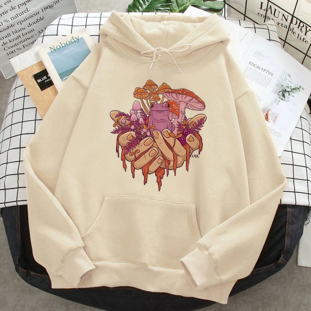 Mushroom hoodies women 90s 2023 anime aesthetic sweater Hooded Shirt women Winter  Pullover