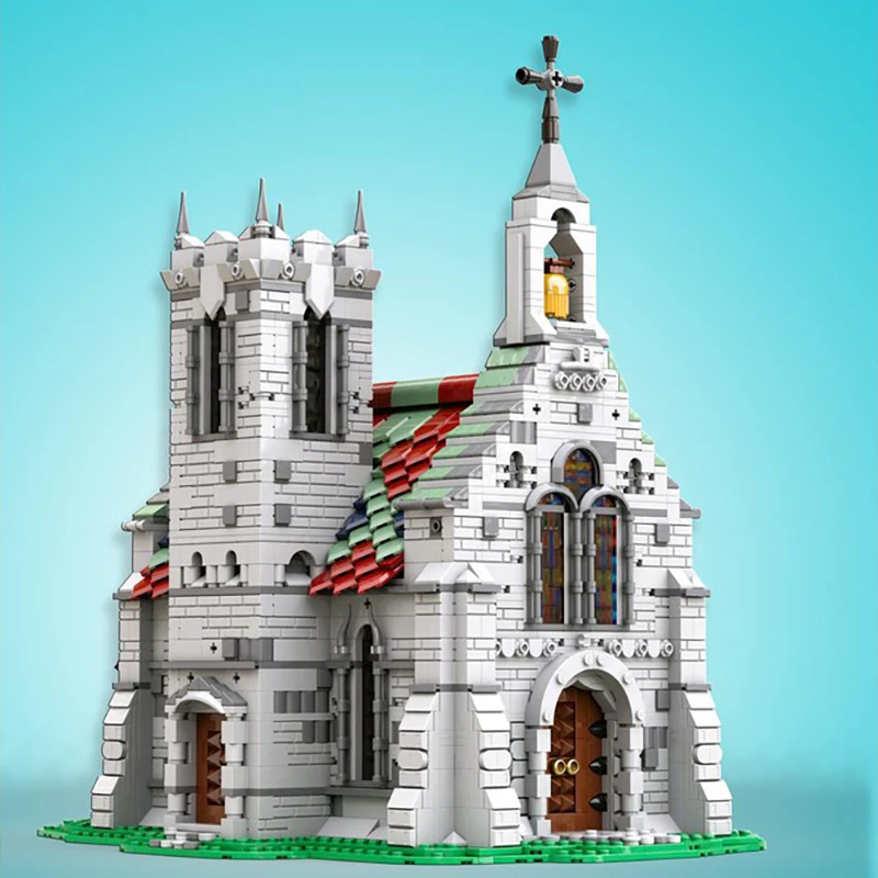 

NEW 2496pcs MOC European Medieval Street View Winter village Old Church model DIY creative ideas Retro Toy Assembly Puzzle Gift