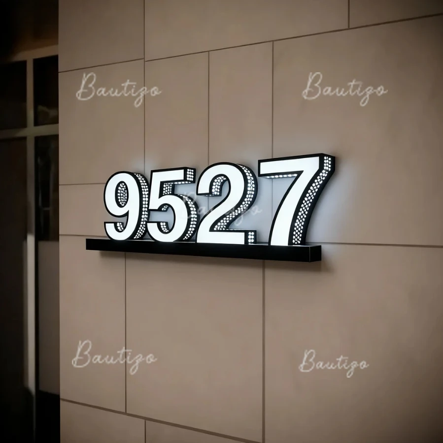 Gold Logo Sign Letter for Business Luxury Channel 3d Sigange LED Advertising Outdoor Decor Items Gadget Custom Front Lit Neon