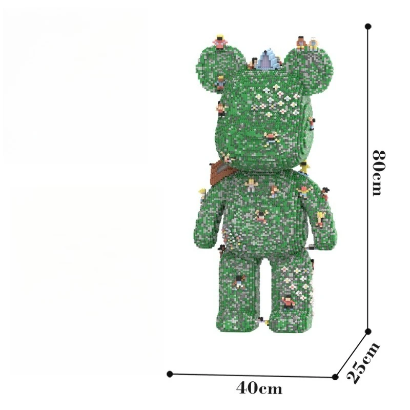 80Cm Super Big Bear Building Block 2025 New Adult Version Difficult Ornament Living Room Surprise Gift Boys and Girls Toys