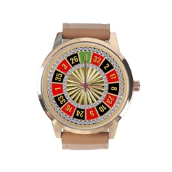 Reloj de pulsera con diseño de ruleta rusa para hombre, cronógrafo de rueda Original, Universal, regalo, logotipo, foto familiar, recuerdo