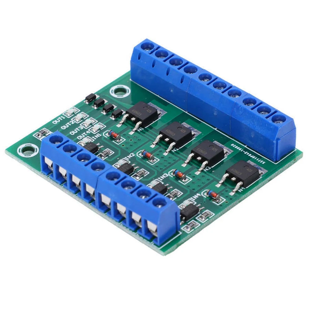 Módulo de tubo de efeito de campo de tubo mos de 4 canais amplificador placa de circuito módulo de driver optoacoplador isolamento dc modulen01r