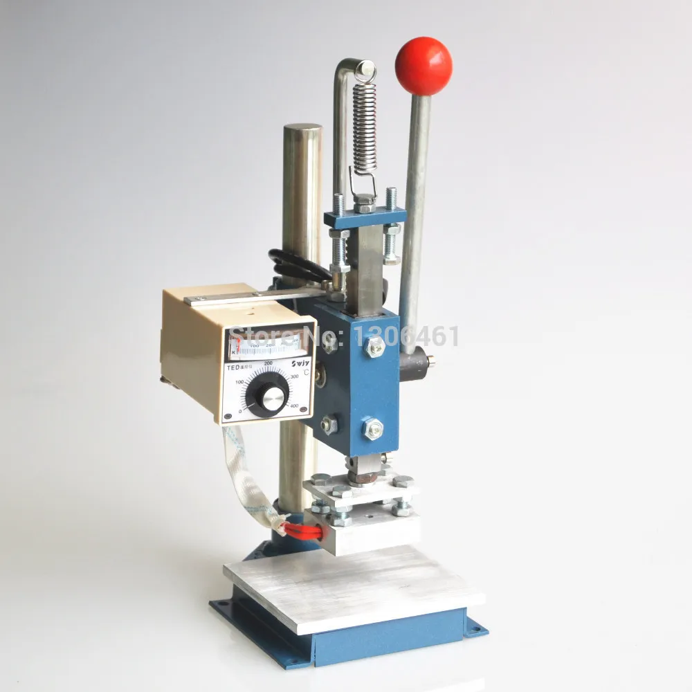 Manual Hot Foil Stamping Machine Foil Stamper Printer Leather Embossing Machine 10X13cm 220V/110V