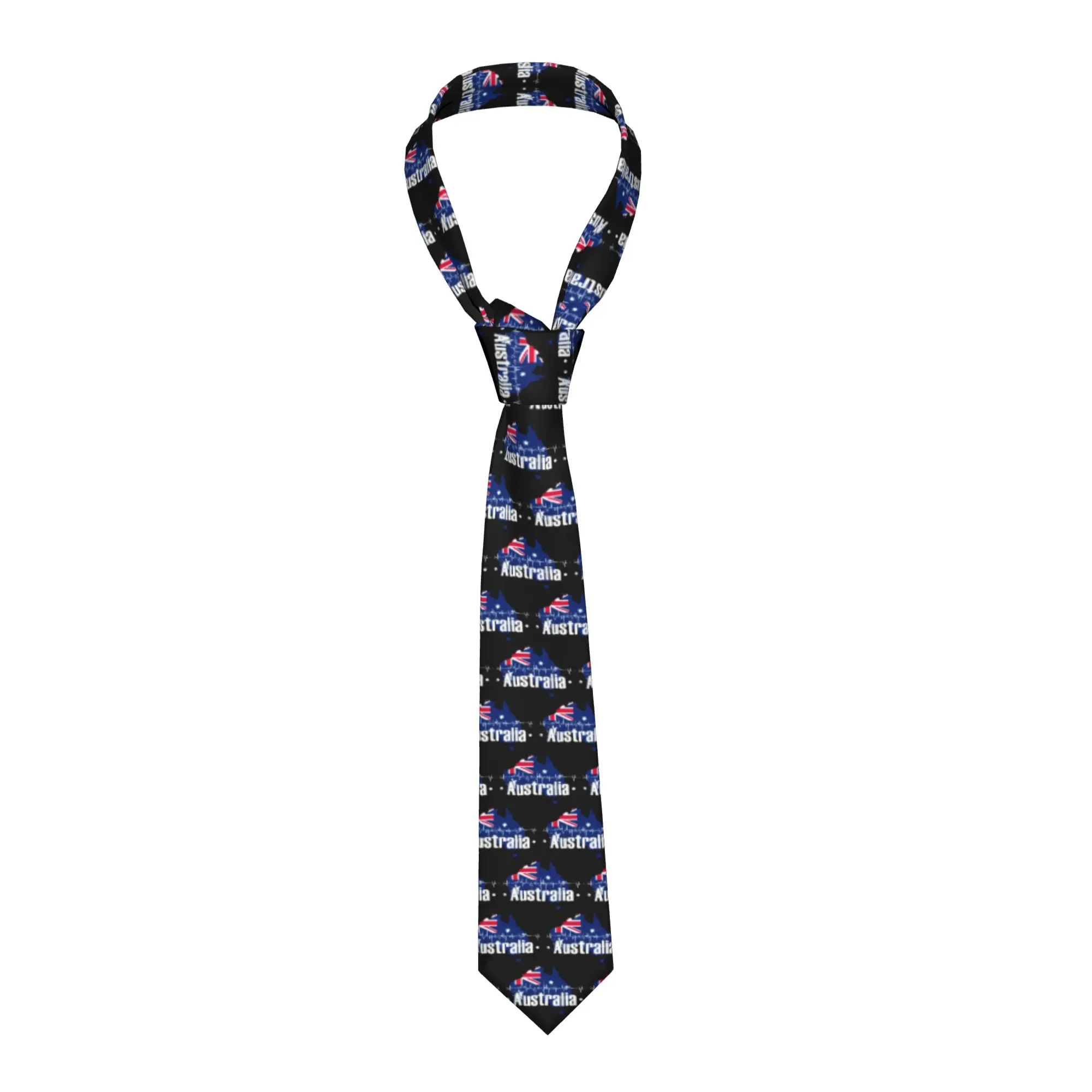 Australia Map Flag  Ties Mens Fashion Silk  Necktie for Party