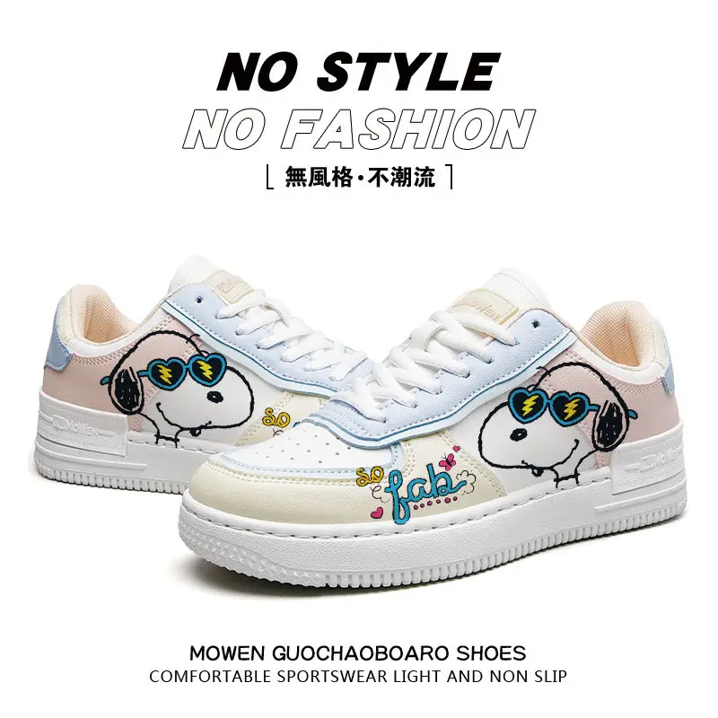 New Snoopy Sunglasses Printing Sports Casual Shoes Cartoon Cute Students Comfortable Sports Shoes 35-40 for Children Anime Gift