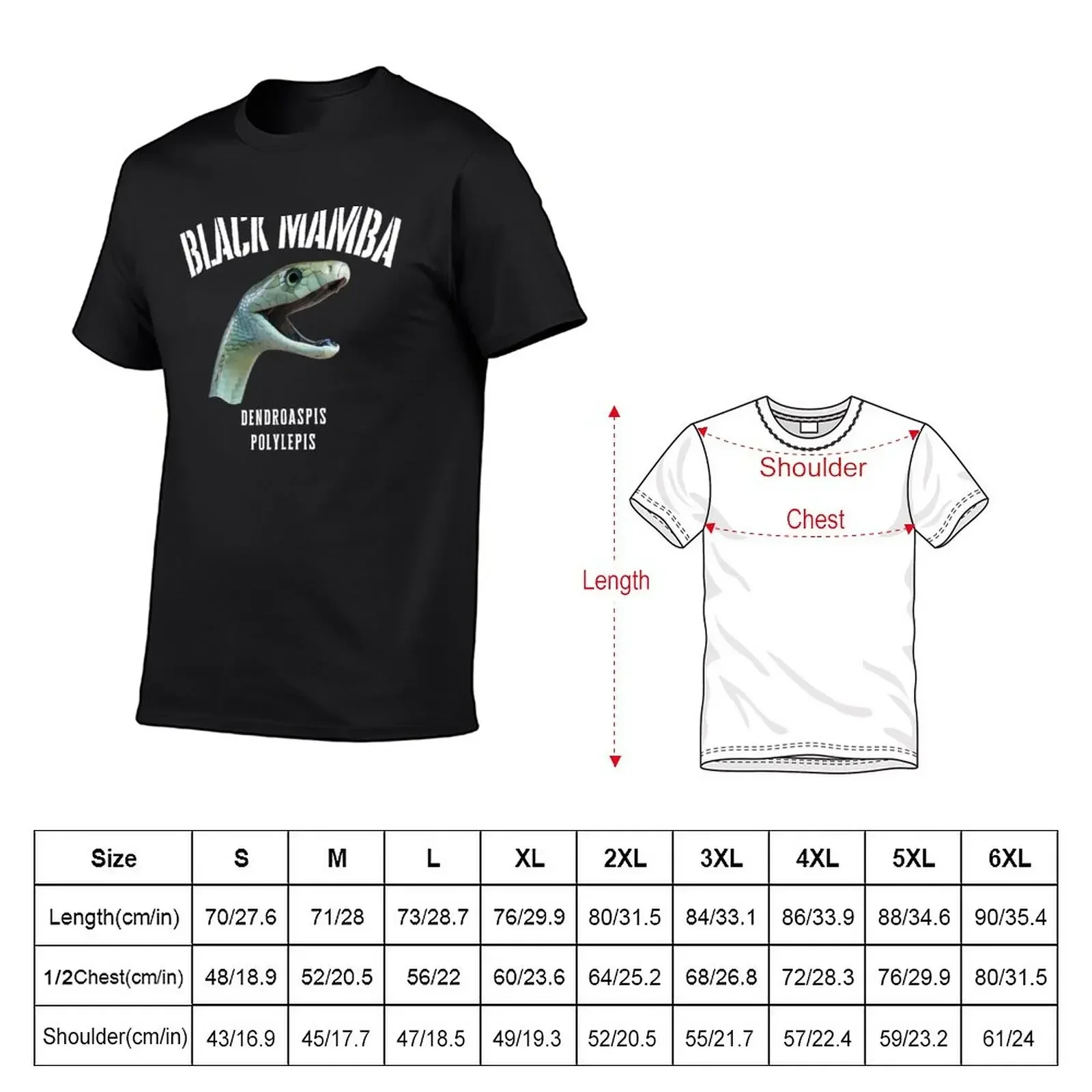 black mamba deadly snake design - Dendroaspis polylepis T-Shirt boys whites funnys hippie clothes funny t shirts for men