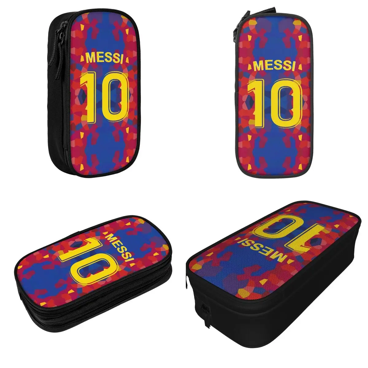 Argentina Number 10 Football Soccer Pencil Cases Creative Messi Pen Bags Kids Big Capacity Students School Cosmetic Pencilcases