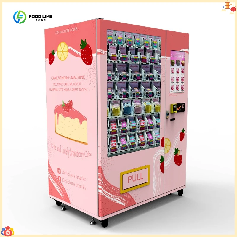 Self Service Beer Milk Drink and Cup Cake Vending Machine with Lift FL Customized Vending Machine