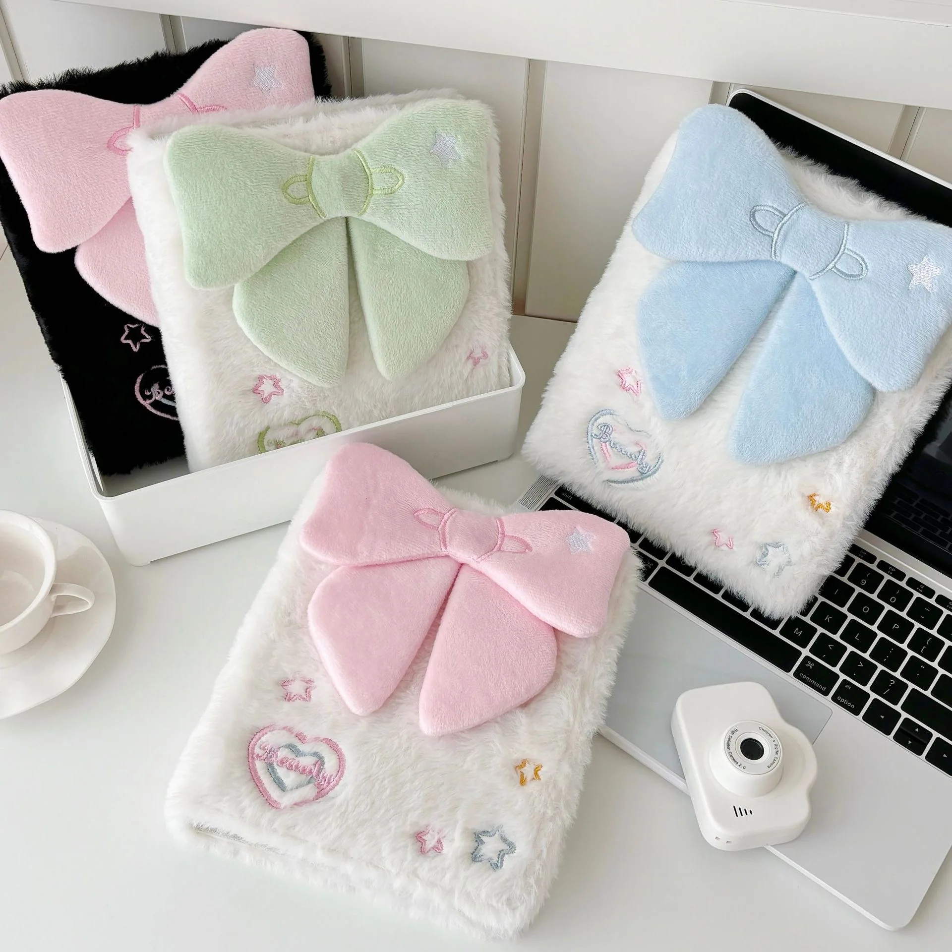 

A6 Original stereoscopic bow Binder Plush Photocards Cute Girl Ins Idol Card album Kpop Photo Collect Storage Cover Stationery