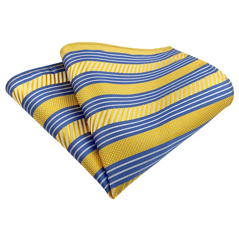 Jacquard 25CM Tasca floreale quadrata per uomo Donna Asciugamano petto a righe Hanky Abiti da uomo Fazzoletto Paisley Asciugamano da tasca