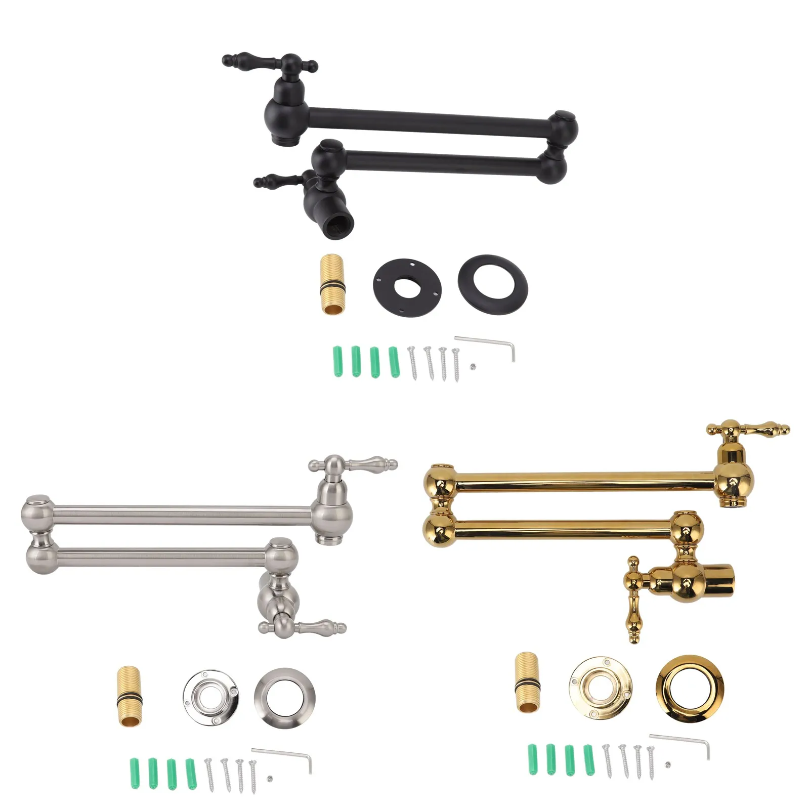 للطي لمط صنبور G1/2 الحائط صنبور المطبخ واحد الباردة 360 درجة الدورية بالوعة صنبور للطي النحاس مياه الحنفية #1