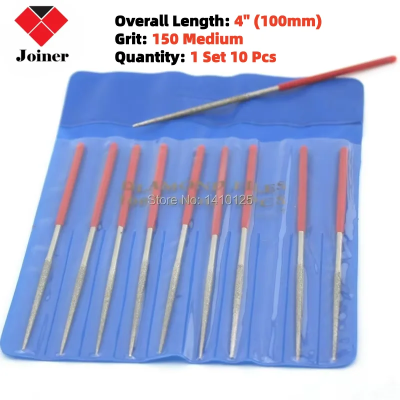 

10Pcs 4" inch 100mmx2mm ROUND Diamond Coated Needle Saw Files Filing Cutting Carbide Gems Glass Rock Watch Jewelry Repair Tools