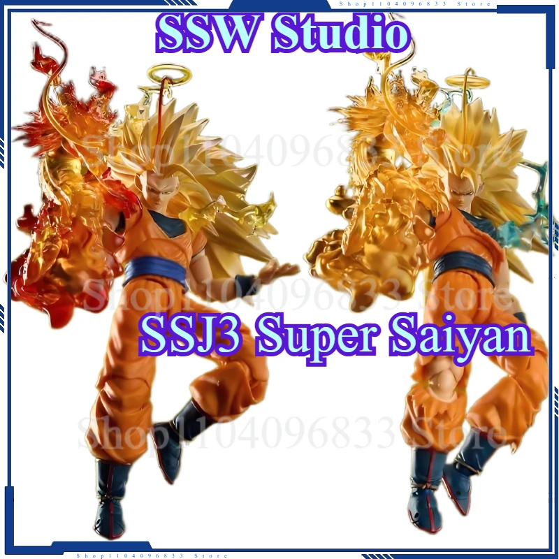 

In Stock SSW Scouti Workshop Dragon Ball SHF Super Saiya SSJ3 Super Saiyan Head Sculpture Special Effect Fist Collection Gifts