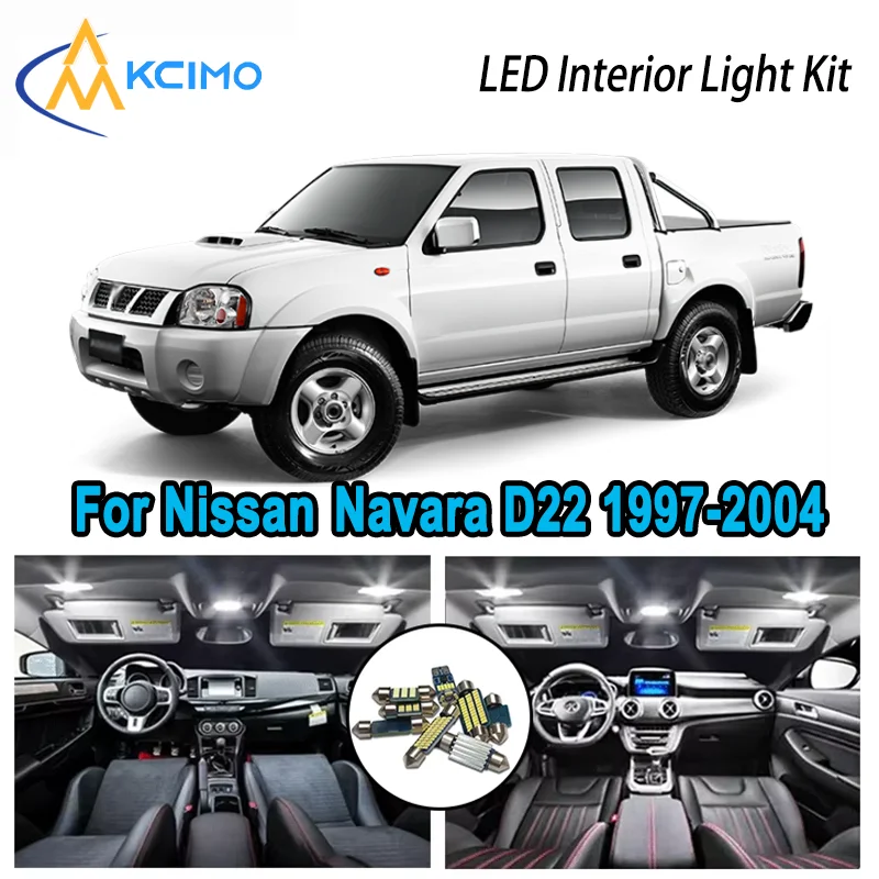 

High-Quality LED Interior Kit for Nissan Navara D22 1997-2004 1998 1999 2000 Premium Error-Free Dome Map Trunk Automotive Lamps