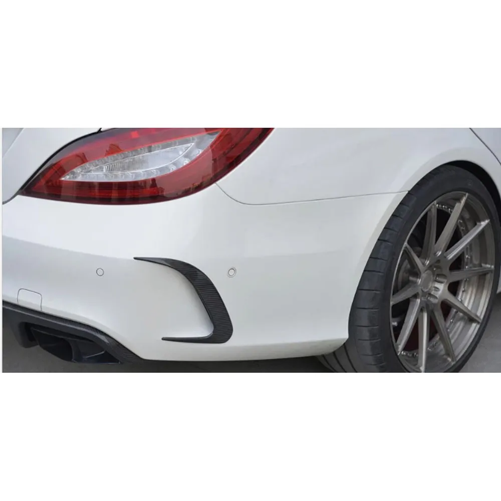 

for Benz CLS class W218 CLS400 CLS500 CLS63 2015-2017 Carbon Fiber Rear Fender Splitters FRP Rear Bumper Air Vent Trims Spoiler