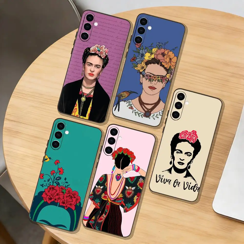 

Frida K-Kahlo-g Art Phone Case For Samsung Galaxy A73,A72,A71,A70,A53,A52,A51,Others Soft Black Cover