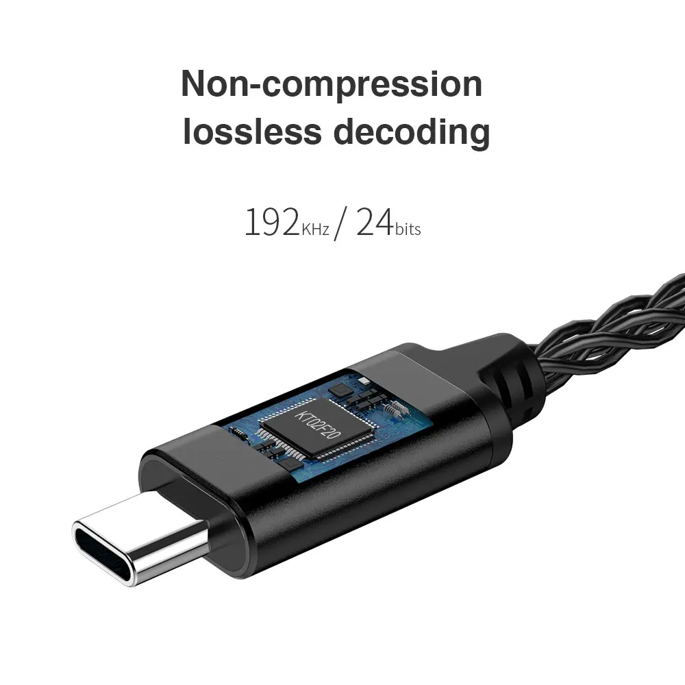 TRN TE DAC AMP Adapter, Tipo C para 3.5mm Cabo de Áudio Chip, Amplificador de fone de ouvido, PCM 96kHz, Loja Oficial