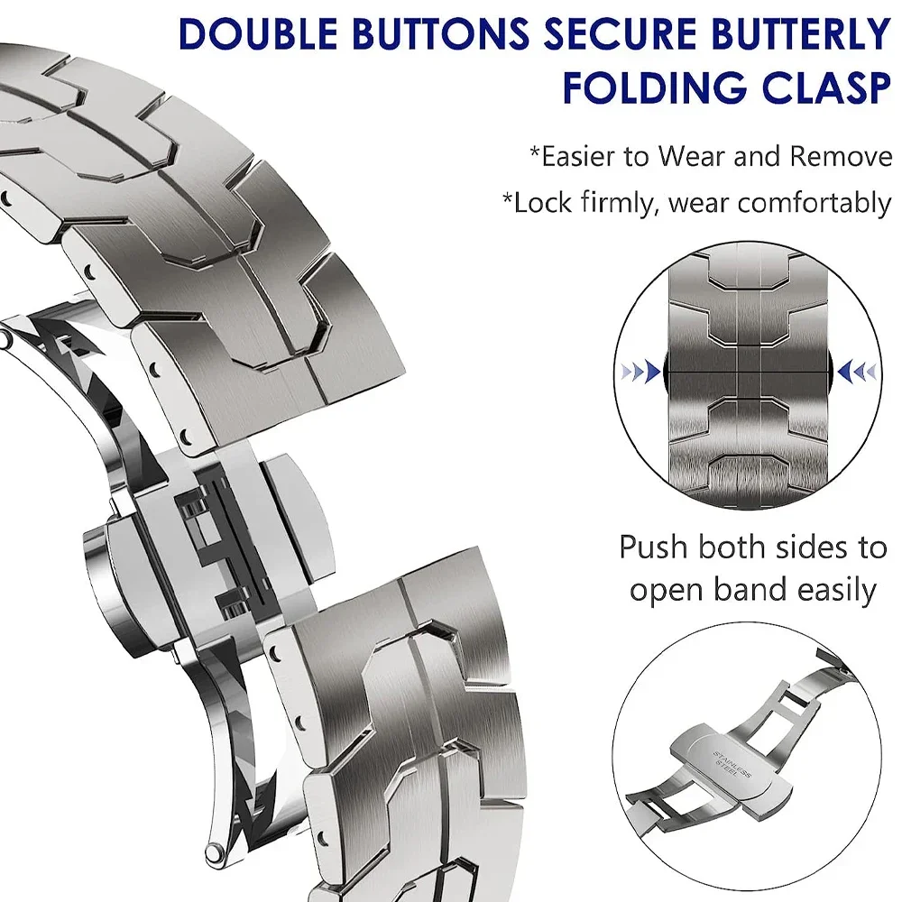 20 22mm Titanium Color Strap for Huawei Watch 5 Pro GT4 46mm for Galaxy Watch7 6 4 5Pro 45mm Gear S3 Bracelet for CMF Watch Pro image 2