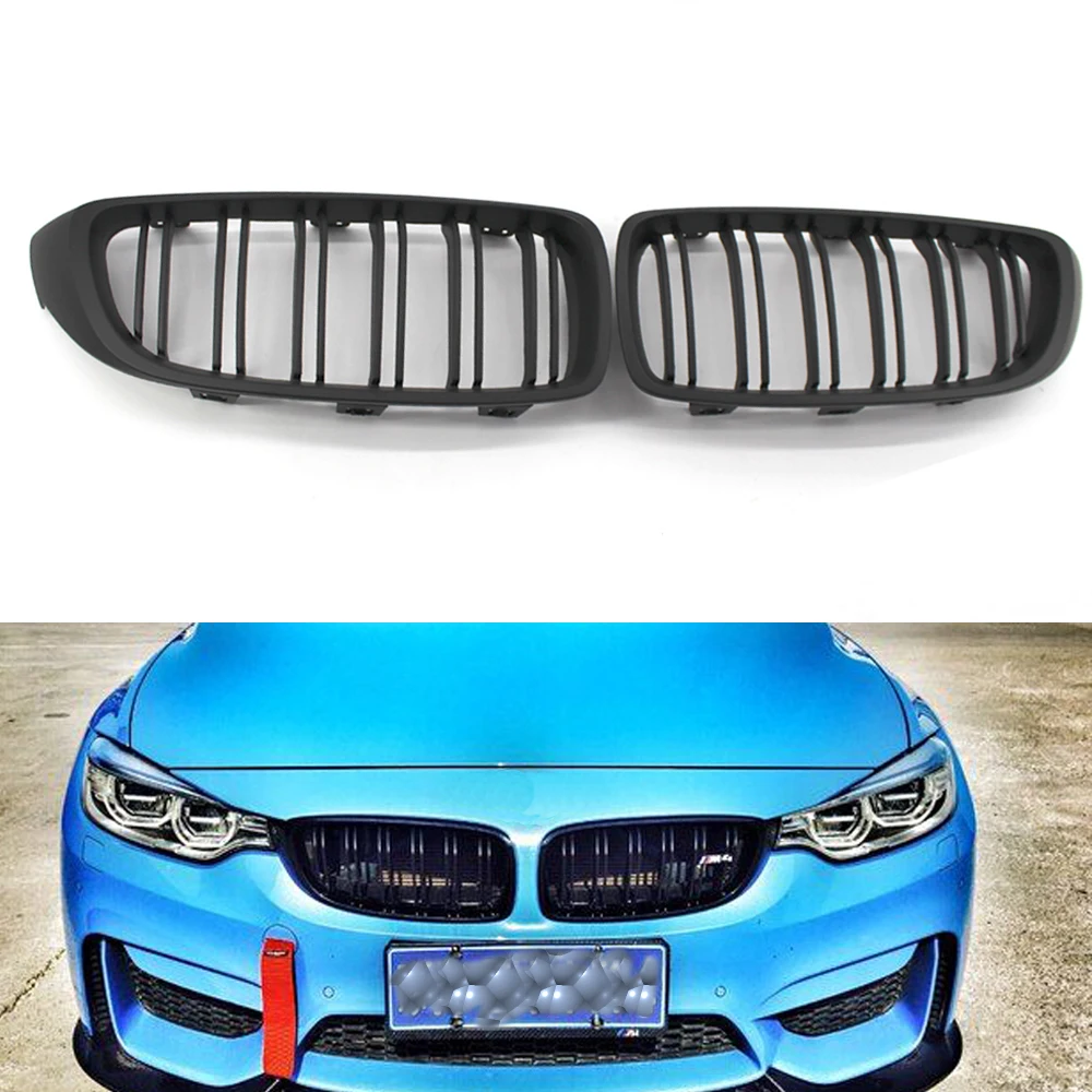

Левая и правая передняя решетка радиатора M4 с двойной планкой для BMW 4 серии F32 F33 F36 428i 435i Cabriolet Coupe