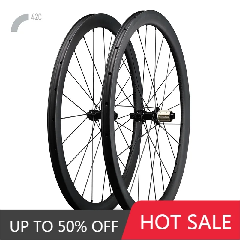 STLF Professional Gravel Wheelsets 700C Carbon Wheels 42C 27.6mm Width Rim Disc Brake Road Bike Cycling Life