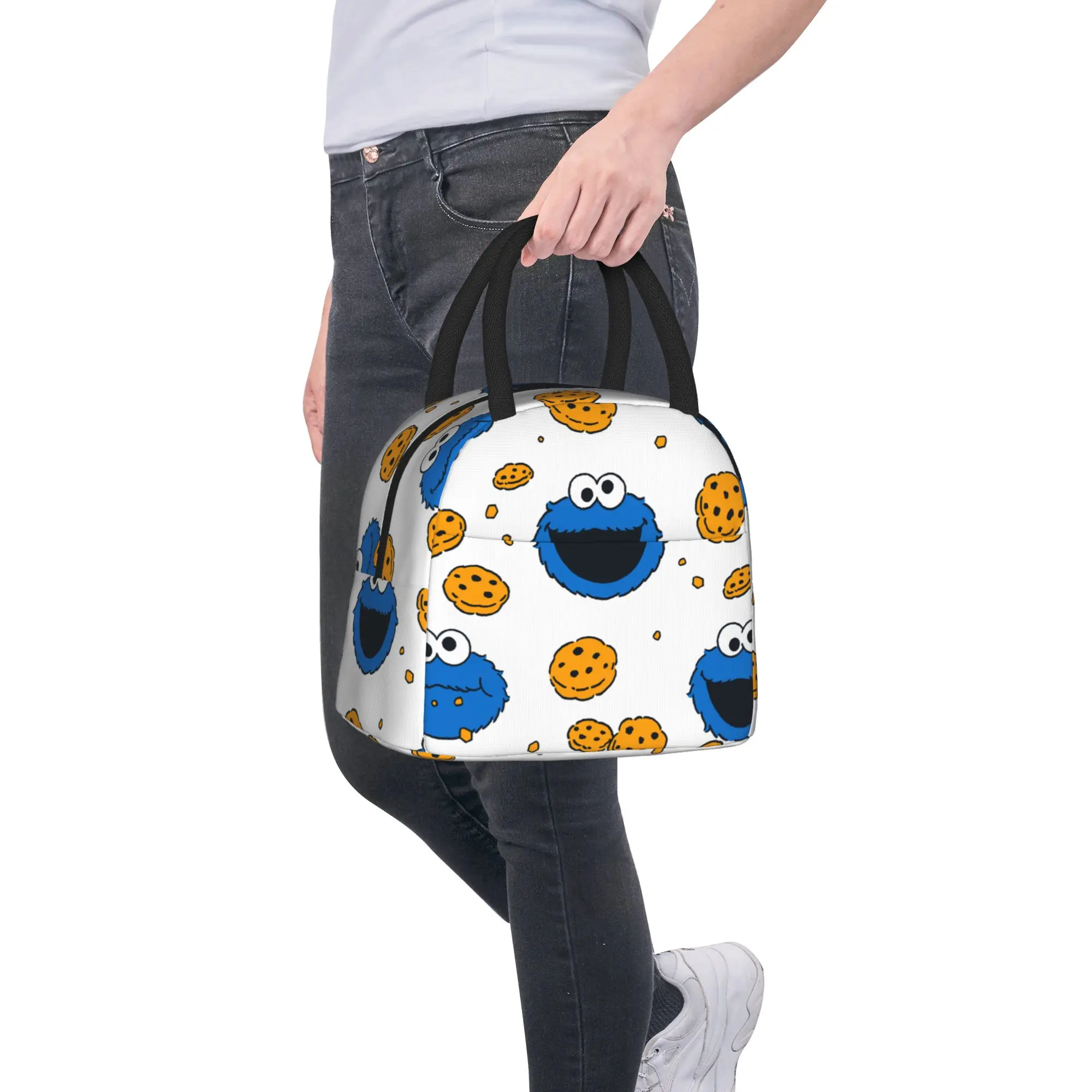 

Термосумка для обедов Sesames Streets Cookies Monsters, большая сумка-холодильник для еды, контейнер для школьных обедов для девочек и мальчиков, для школы и активного отдыха