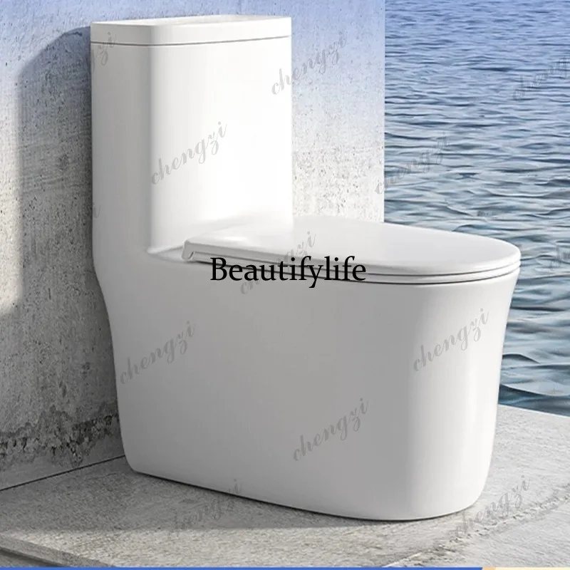 Ordinary toilet ceramic rimless inner wall toilet ergonomic seat integrated toilet