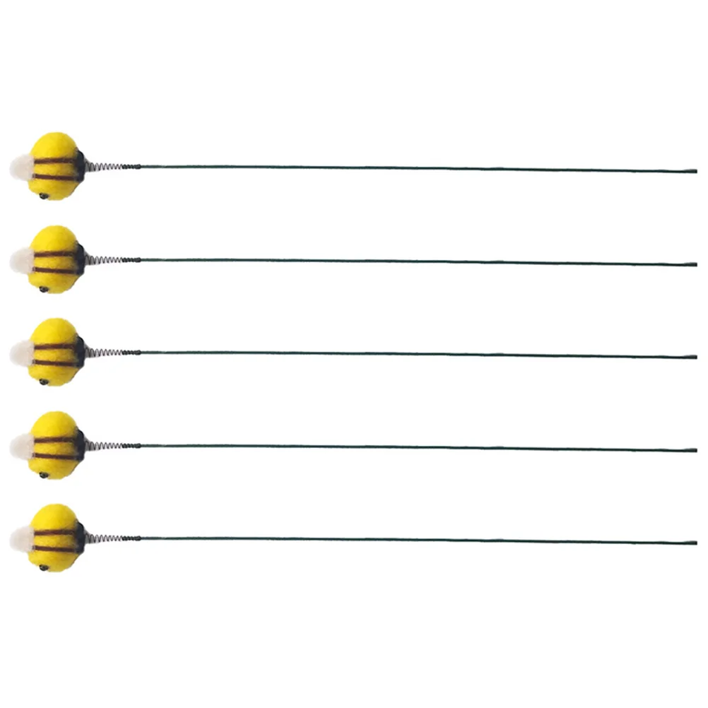 

5pcs Non-woven Stake Decoration Garden Outdoor Decorations For Patio Bee Stake Yard Accessories