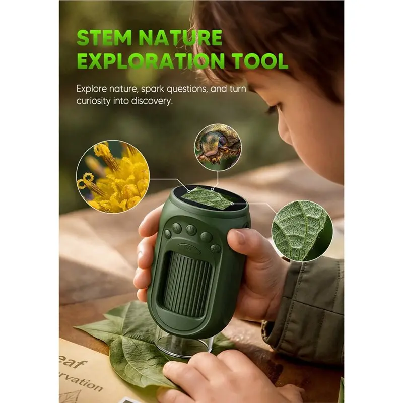 N84R Handheld Digital Microscope 1000X For Kids Pocket Microscope Featuring 1.54