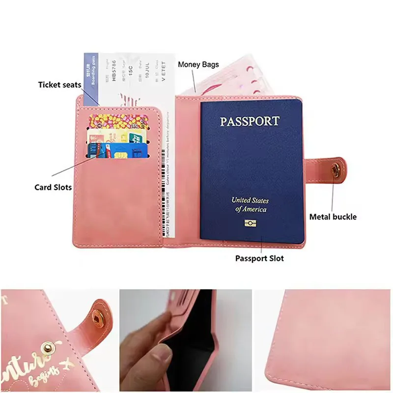 حامل جواز السفر لأساسيات السفر، حافظة محفظة جواز السفر لإكسسوارات السفر، حاملي كتب جواز السفر للنساء/الرجال #4