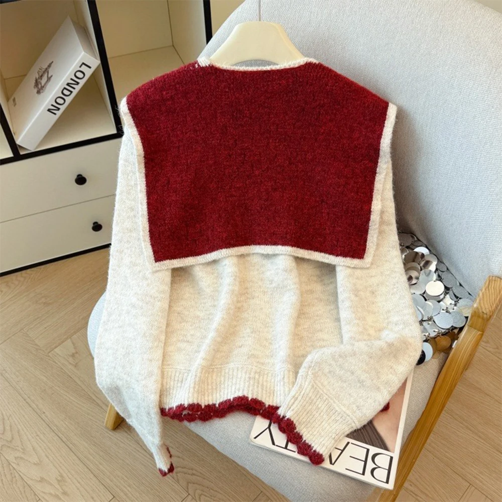 Cardigan de malha leve feminino o-pescoço camisola vintage 2000s jumper malha mangas compridas camisola de caxemira para mulher outono inverno