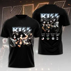 Kiss Band Cool Casual Fun Street Wear Hip Hop 3D Print Men/Women Short Sleeve T Shirt Oversized O-Neck Tee Top Men's Clothes