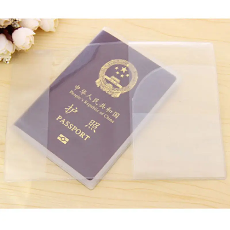 Funda de PVC transparente para pasaporte, funda transparente impermeable para documentos de viaje, soporte para pasaporte, envío directo, 1 ud.