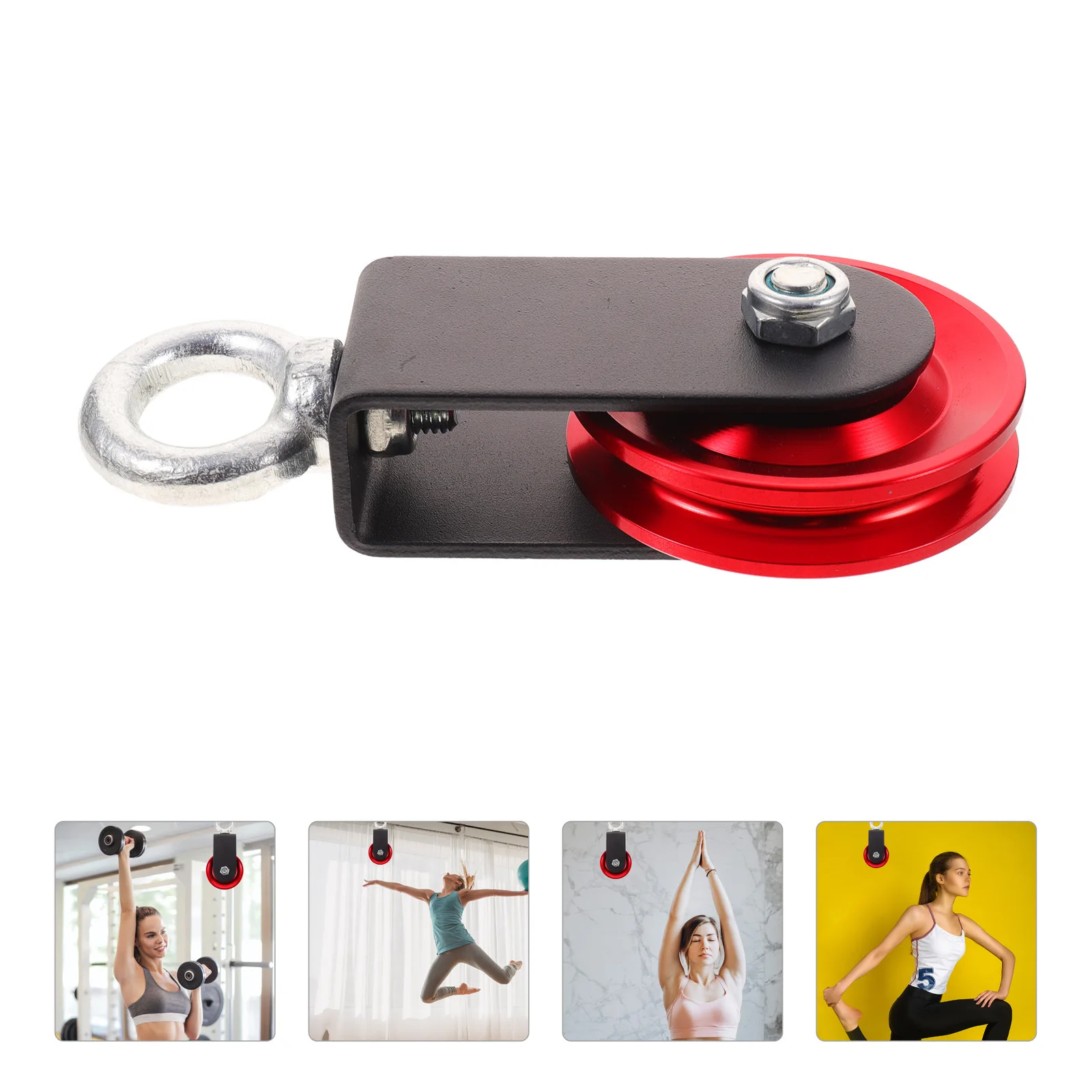 

Fitness Pulley System Heavy Duty Aluminum Alloy Traction Pulley Smooth Rotation for Home Gym Cable Machine Workout Pulldown