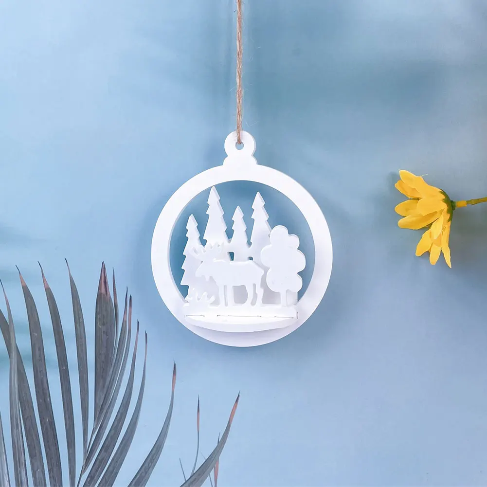 Moldes de silicona para colgantes de Navidad, decoración colgante de Navidad, molde de yeso 3D, molde colgante de Navidad para decoración del hogar