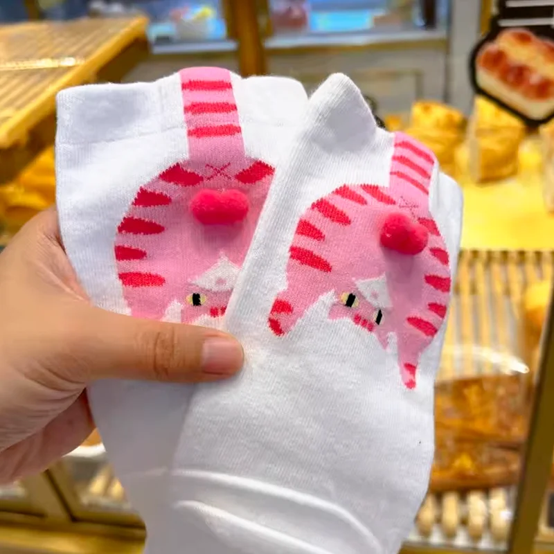 

Новинка 2023 года, 3D носки с изображением кошачьего яйца, пара, теплые средние трубки для влюбленных, Хэллоуин, Рождественский подарок, семейные носки для косплея