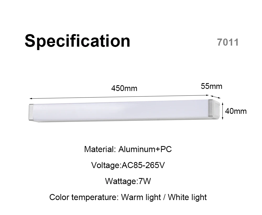 Nowoczesna lampa sufitowa LED AC90-260V 450mm wodoodporna oświetlenie łazienkowe ścienna nakładana na ścianę oprawa oświetleniowa biała