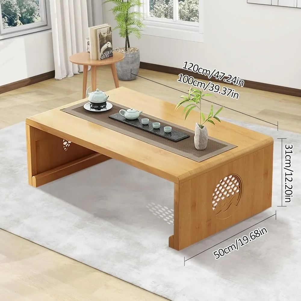 Folding Coffee Table Foldable Japanese Floor Table Low Table for Living Room,Dining Room