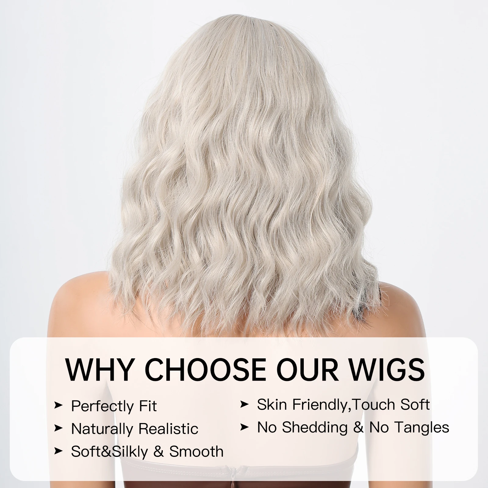 هالوين قصيرة مجعد بوب بيروكات صناعية لونين أبيض وأسود موجة شعر مستعار اصطناعي مع الانفجارات للنساء تأثيري جزء #2