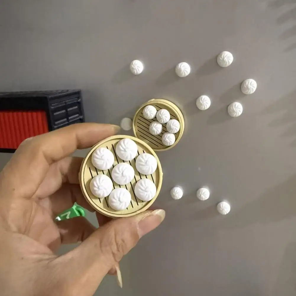 Kitchen Fridge Magnets 3d Miniature Food Refrigerator Magnets Decorative Egg Tray Dumpling Fridge Magnets for Whiteboard Locker