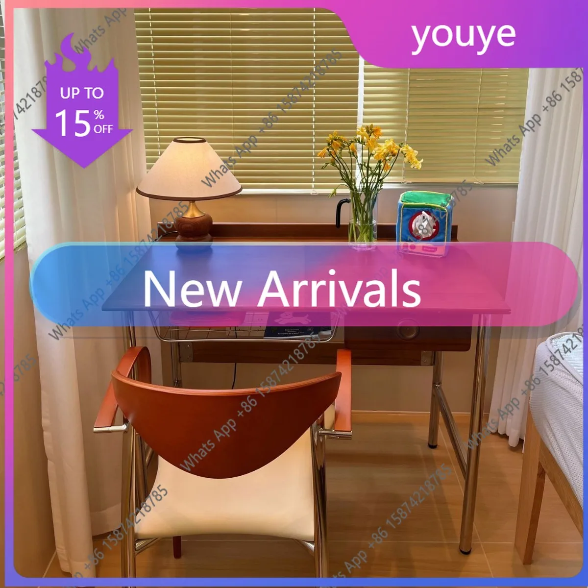 

N62 Средневековый стол в стиле ваби-саби из массива дерева, простой, для дома, кабинета, спальни, интегрированный компьютерный стол-комод