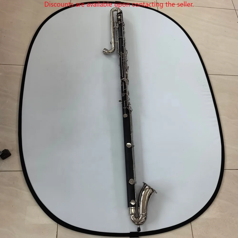 High Grade Plywood Material Body Thick Silver Plated Key Professional Contrabass Clarinet
