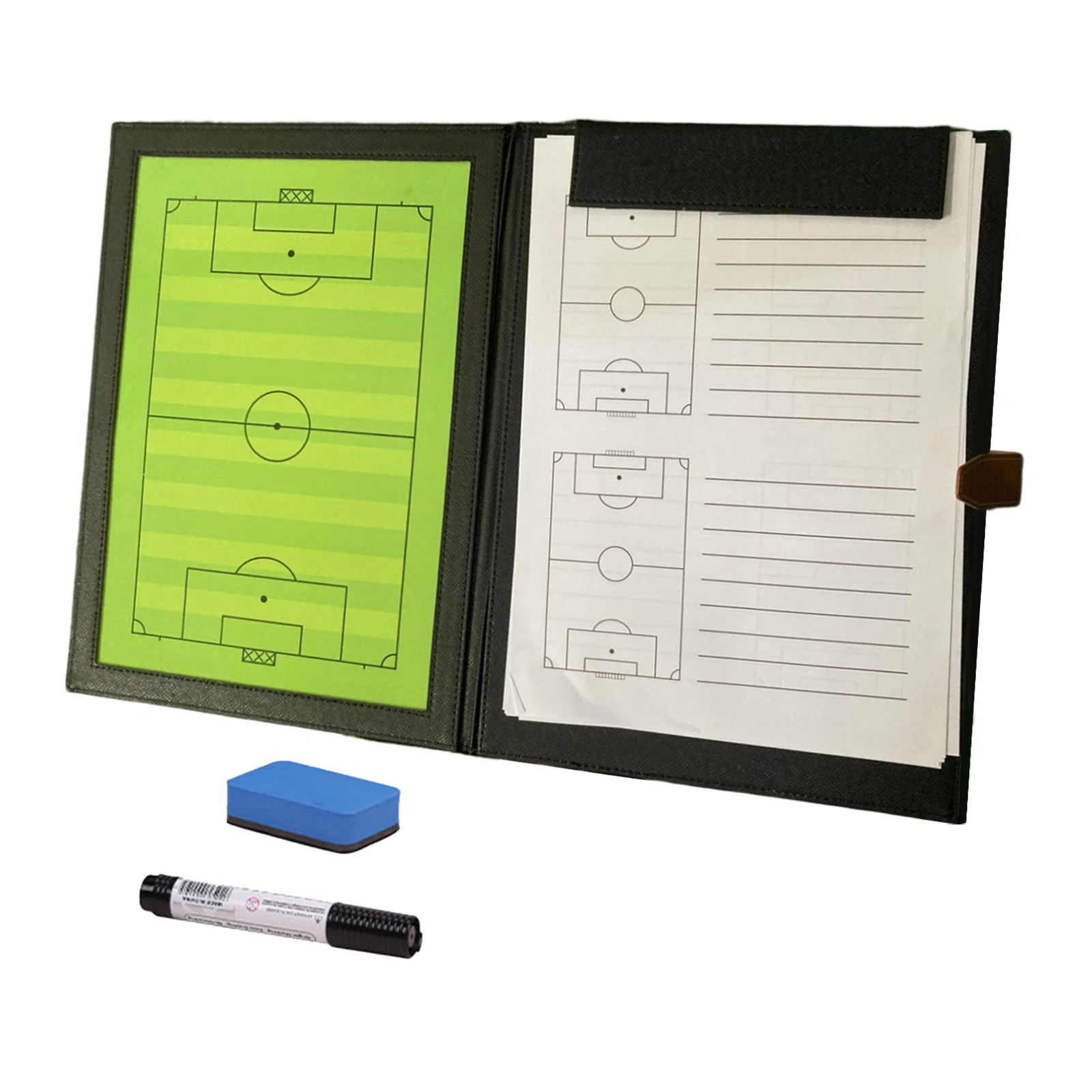 

Foldable Football Coaches Board Magnetic Board Teaching Assistant Training Aid Soccer Coaching Clipboard Board for Techniques